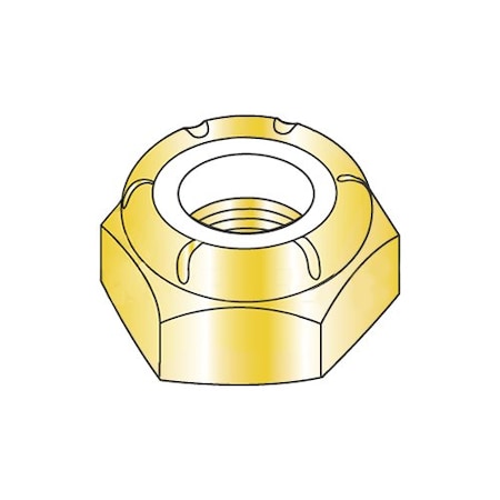 Newport Fasteners Nylon Insert Lock Nut, 1/4"-20, Steel, Yellow Zinc, 4000 PK 573273